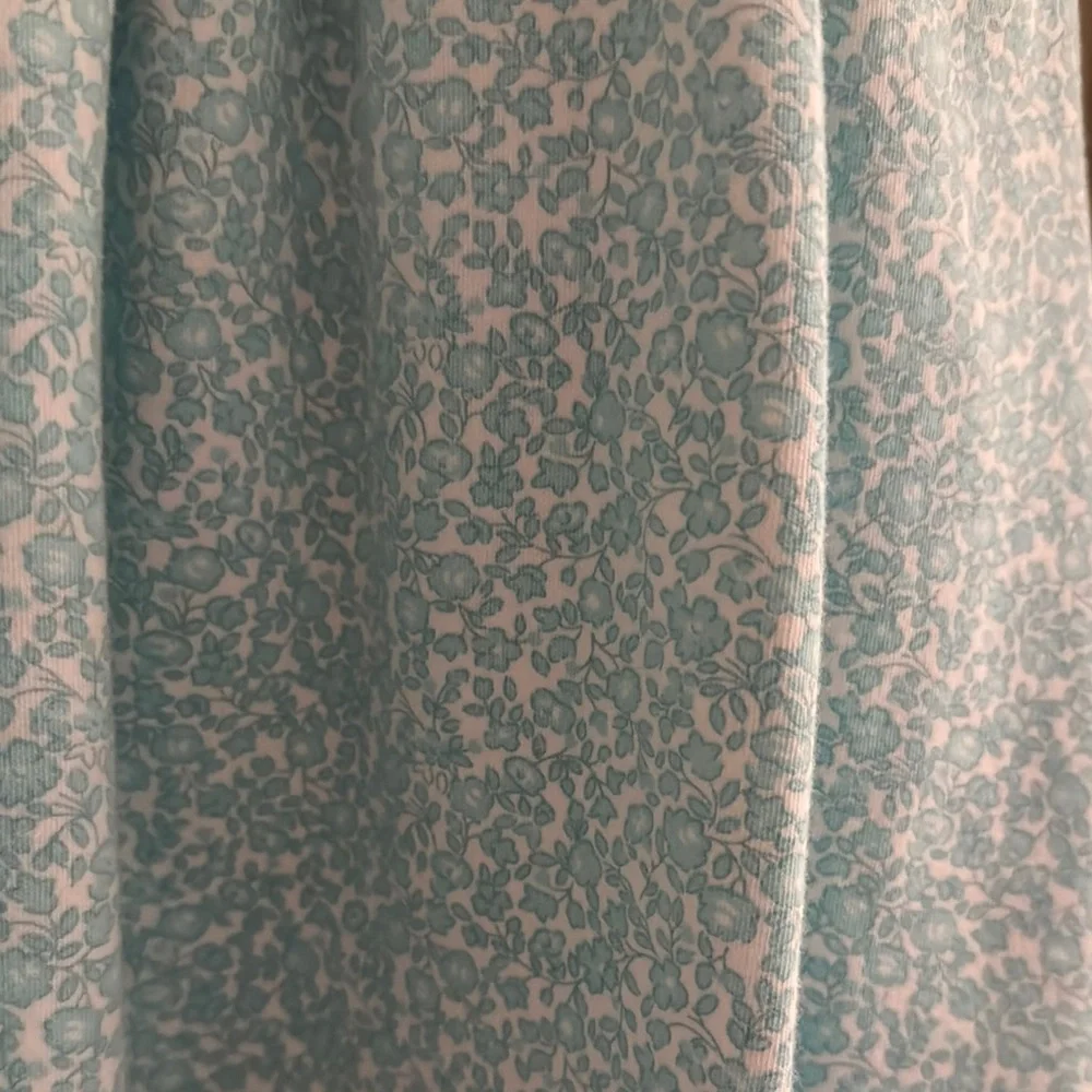 JoJo Maman Bebe Aqua Floral Dress with White Collar - Picture 3 of 5